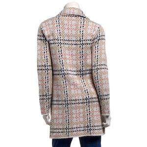 Petite By Design Long Sleeve Notched Houndstooth Coatigan alternate view