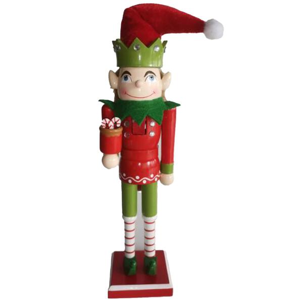 Elf Nutcracker Holding Mug