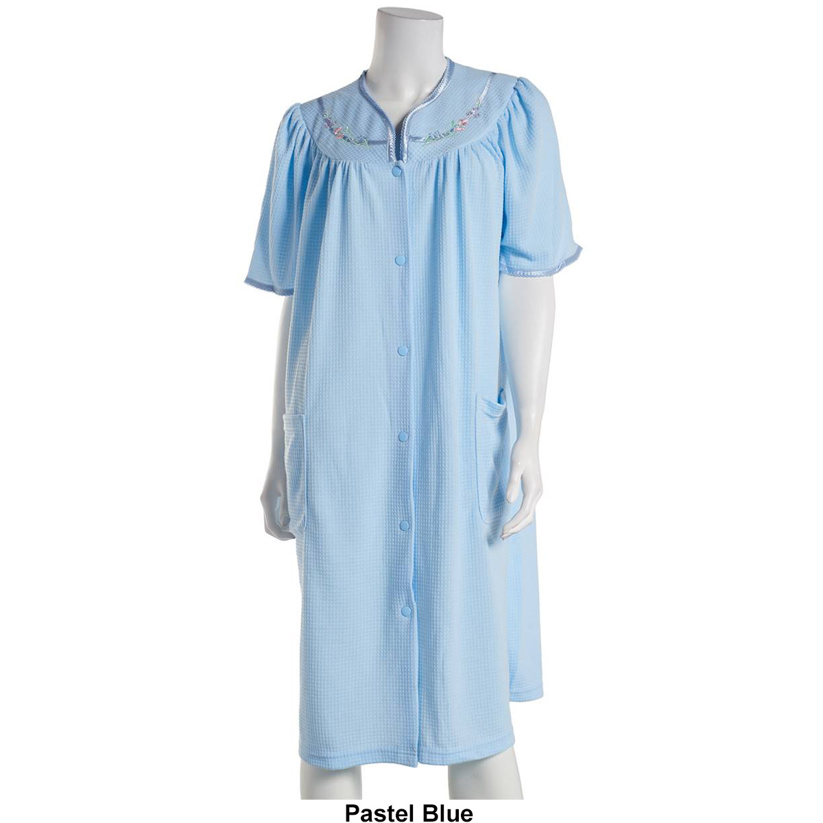 Womens Jasmine Rose 42in. Blister Trapunto Snap Robe