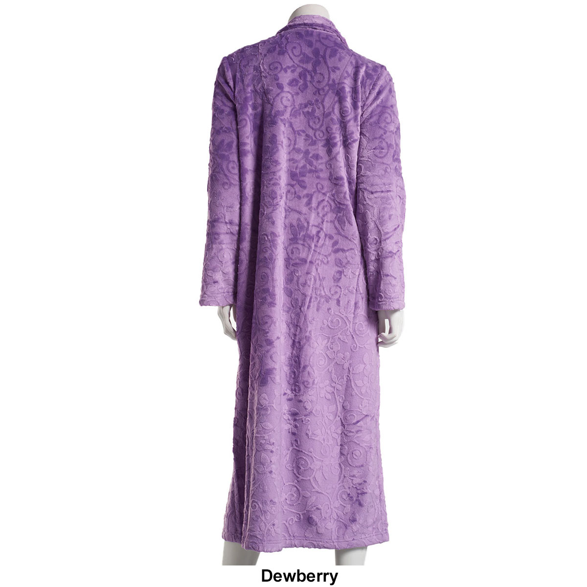 Women Jasmine Rose 48in. Turn Leaves Royal Burnout Zip Robe