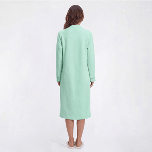 Plus Size Jasmine Rose Long Sleeve 42in. Double Knit Zip Robe alternate view