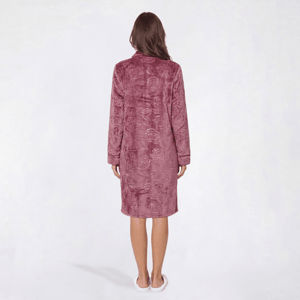 Womens Jasmine Rose Floral Roses 3D Embossed Zip Robe alternate view