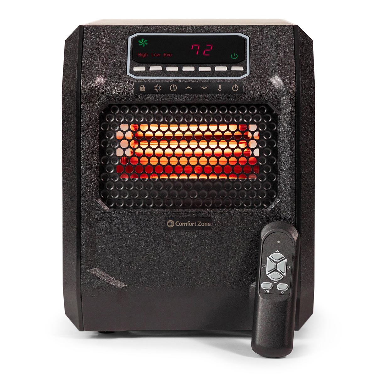 Comfort Zone(tm) Digital Quartz Infrared Heater With Remote