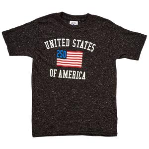 Boys (4-7) 250 Flag USA Short Sleeve Tee