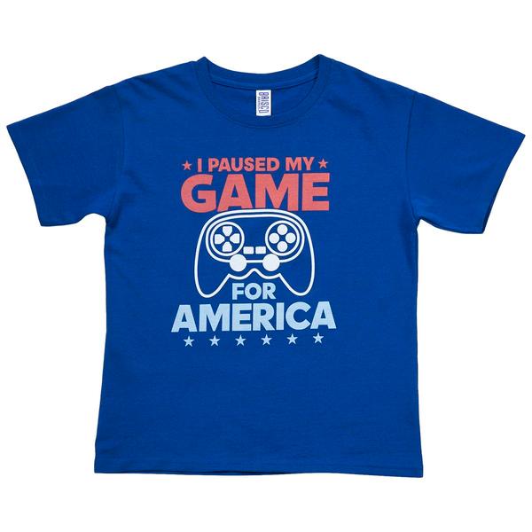 Boys (8-20) Paused Game Short Sleeve Tee - Royal Blue