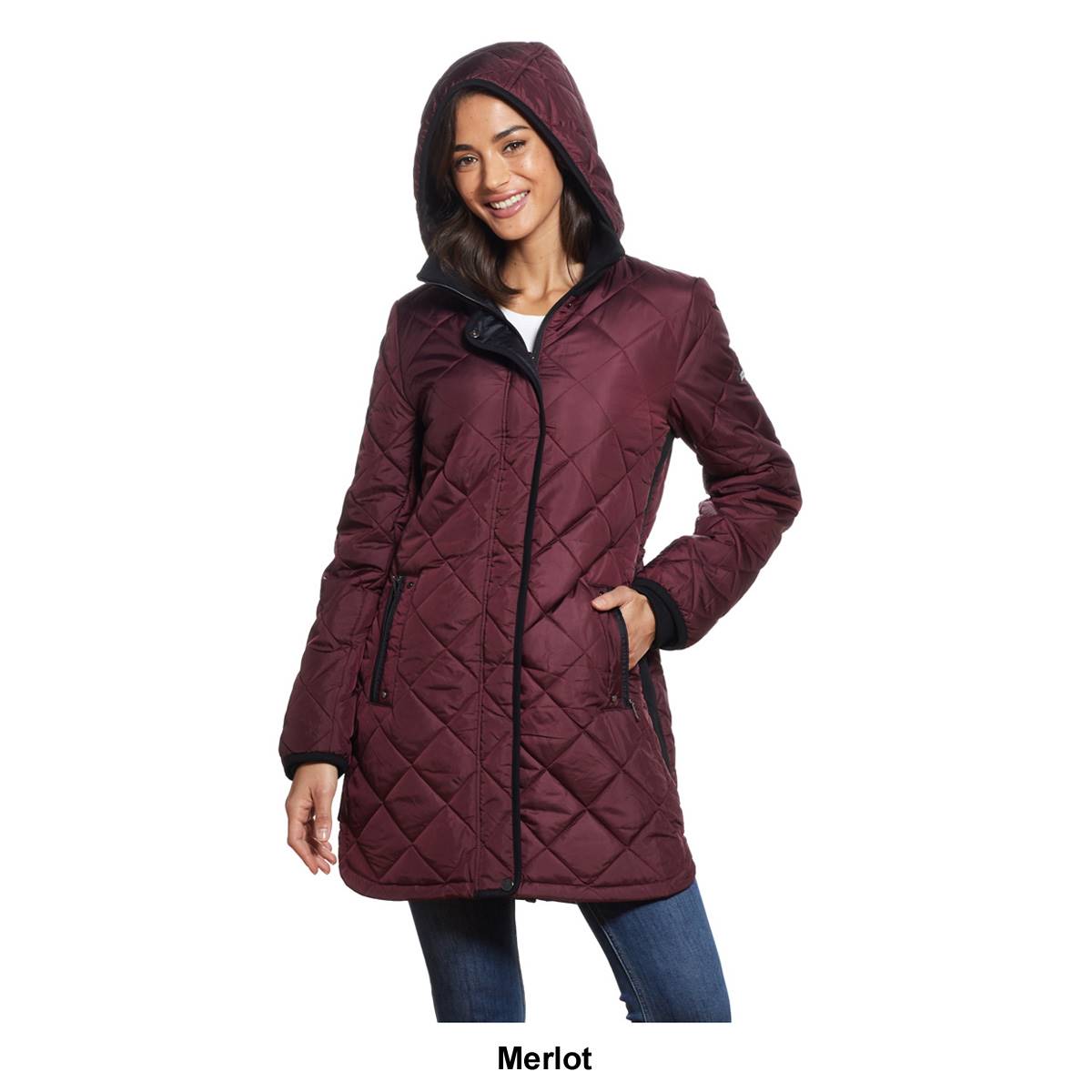 Petites Weatherproof(R) Quilted Walker W/Side Stretch