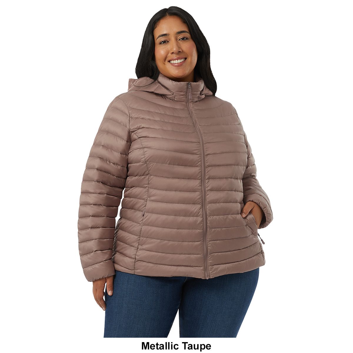 Plus Size 32 Degrees Packable Down Puffer Jacket