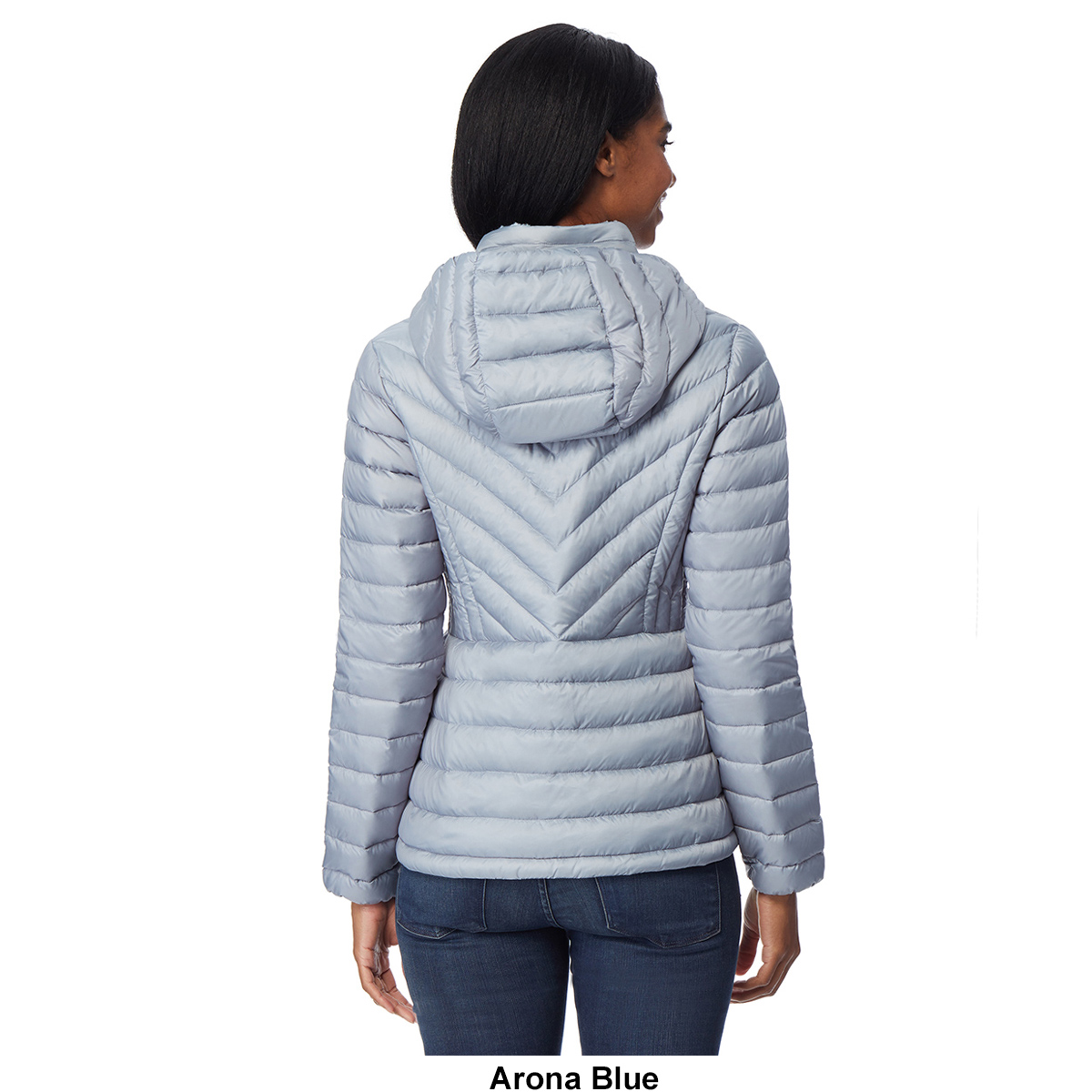 Womens 32 Degrees Packable Down Jacket With Faux Fur Collar
