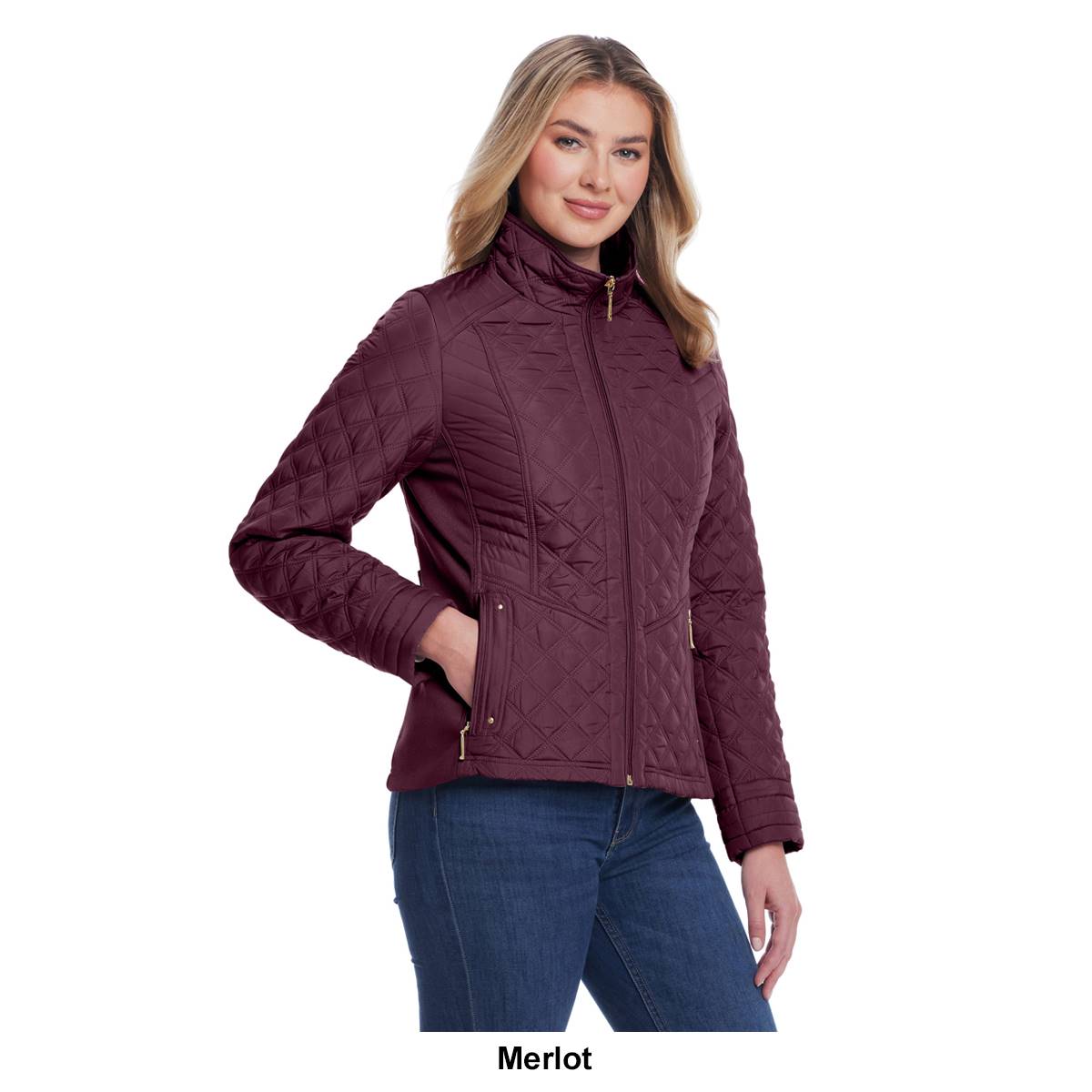 Petite Weatherproof(R) Quilted Walker Coat With Side Stretch