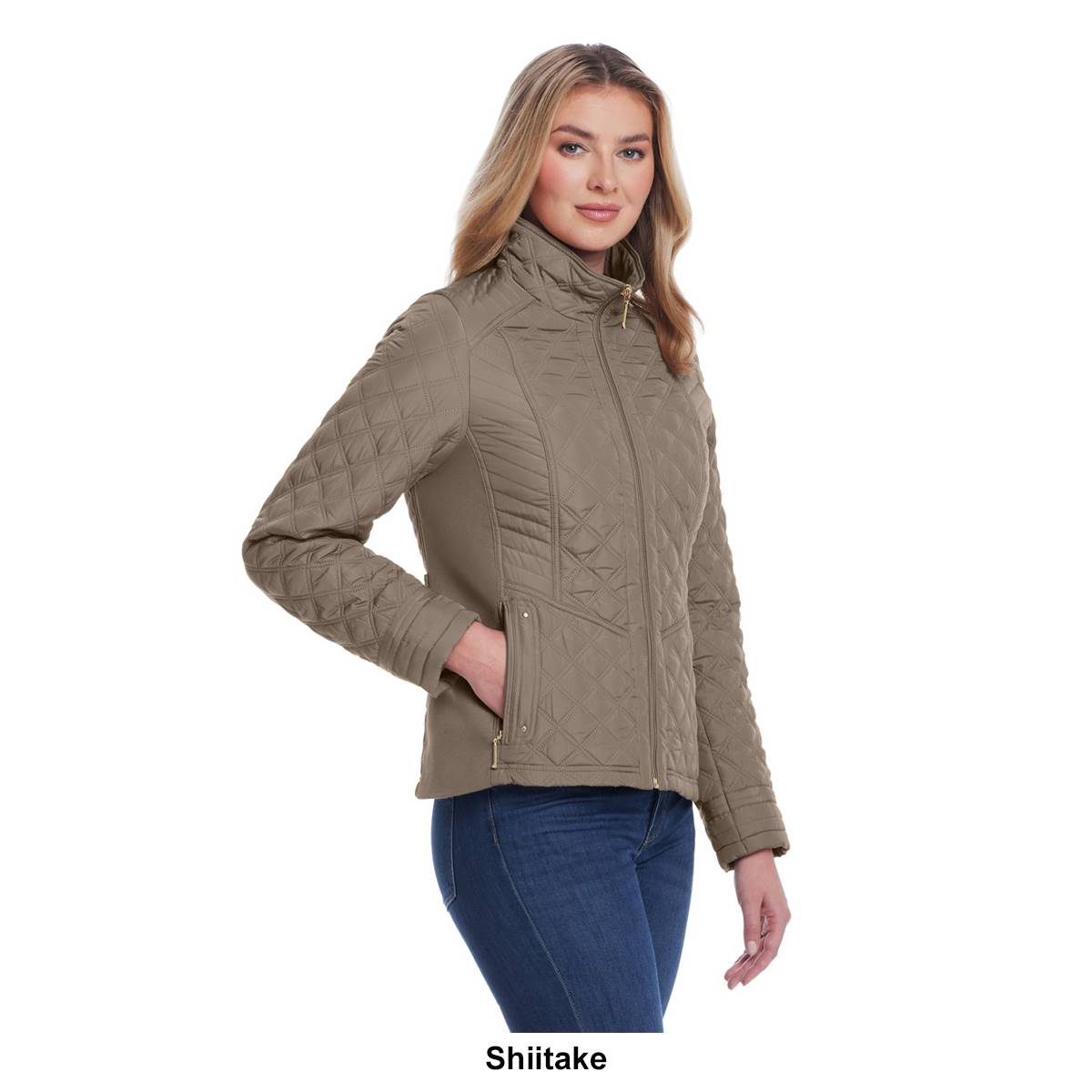 Petite Weatherproof(R) Quilted Walker Coat With Side Stretch