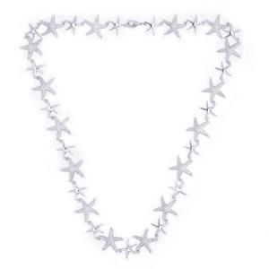 Gianni Argento Silver Plated 1/10ctw. Starfish Necklace