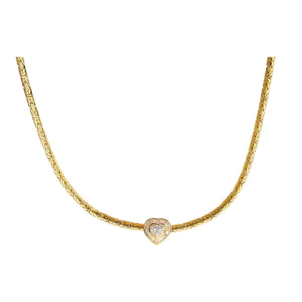 Gianni Argento 1/10ctw. CZ Heart Necklace