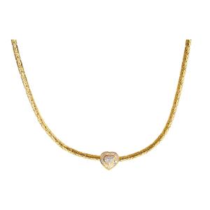 Gianni Argento 1/10ctw. CZ Heart Necklace