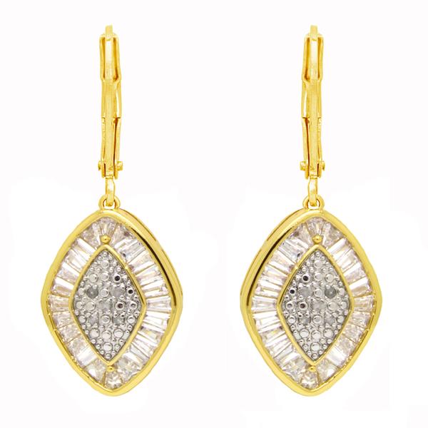 Gianni Argento Diamond & CZ Dangle Earrings