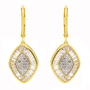 Gianni Argento Diamond & CZ Dangle Earrings