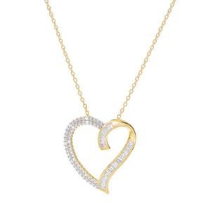 Gianni Argento 0.1ctw. Diamond and CZ Heart Pendant