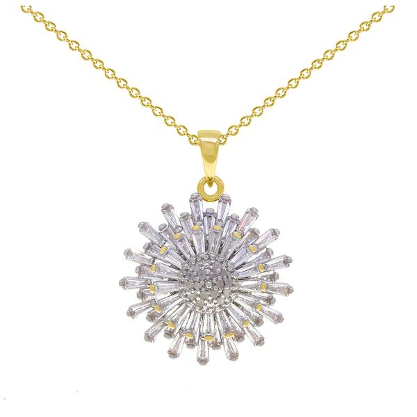 Gianni Argento Gold Plated Sunflower Pendant Necklace