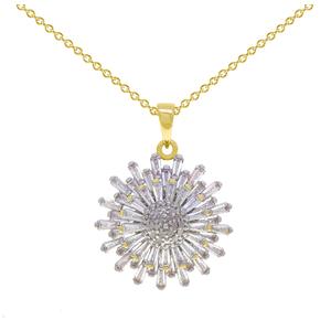 Gianni Argento Gold Plated Sunflower Pendant Necklace