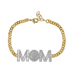 Gianni Argento 0.10ctw. Diamond & CZ Mom Bracelet