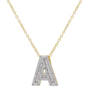 Gianni Argento 14kt. Gold 1/10ctw. Diamond Initial A Necklace