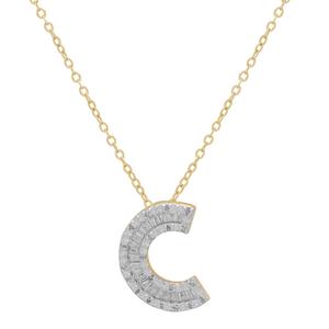Gianni Argento 14kt. Gold 1/10ctw. Diamond Initial C Pendant