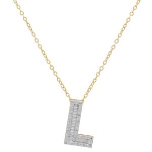 Gianni Argento 14kt. Gold 1/10ctw. Diamond Initial L Pendant
