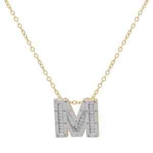 Gianni Argento 14kt. Gold 1/10ctw. Diamond Initial M Pendant