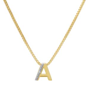 Gianni Argento Diamond Accent 14kt. Gold Plated A Pendant