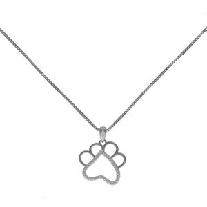Gianni Argento Sterling Silver & Diamond Accent Paw Pendant