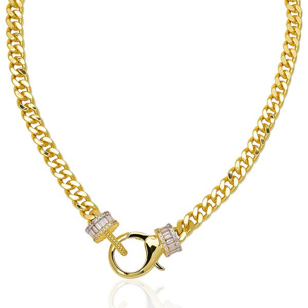 Gianni Argento 1/10ctw. Diamond Frontal Lobster Clasp Necklace
