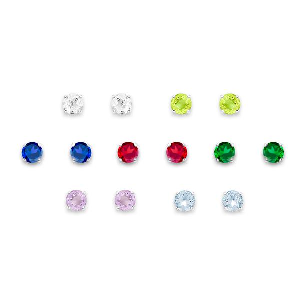 Gianni Argento 7pr. Sterling Silver Stud Earrings Set
