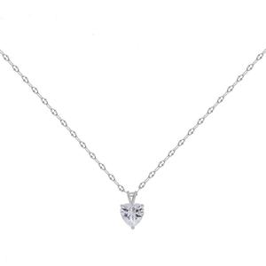 Gianni Argento Solitaire Heart Pendant