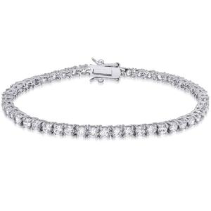Gianni Argento Lab Grown White Sapphire Round Tennis Bracelet