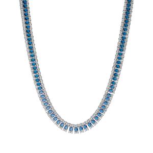 Gianni Argento Lab Grown Sapphire & CZ Necklace