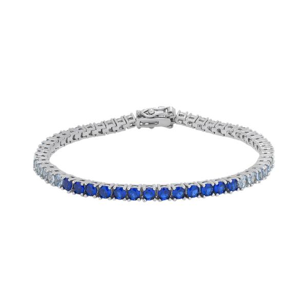 Gianni Argento Round Blue Ombre Bracelet