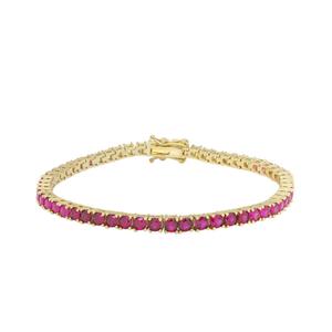 Gianni Argento Round Lab Grown Ruby Ombre Bracelet