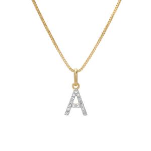Gianni Argento Sterling Silver Sapphire A Initial Pendant Necklac