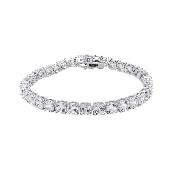 Gianni Argento Lab Grown White Sapphire Round Tennis Bracelet