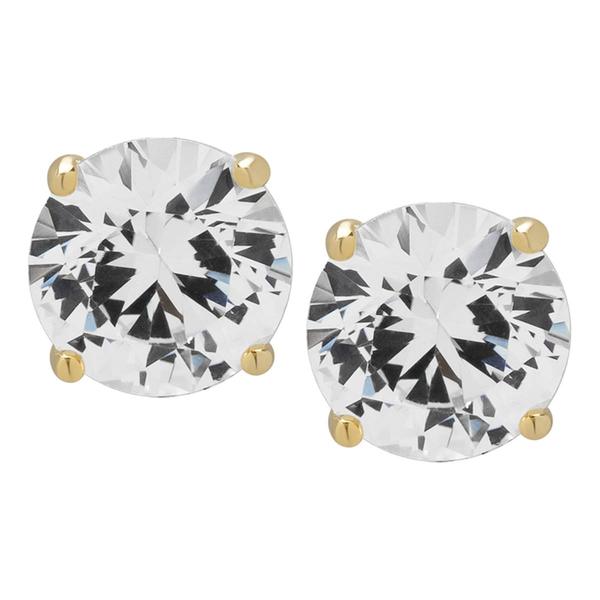 Gianni Argento 14kt. Lab White Sapphire Round Stud Earrings