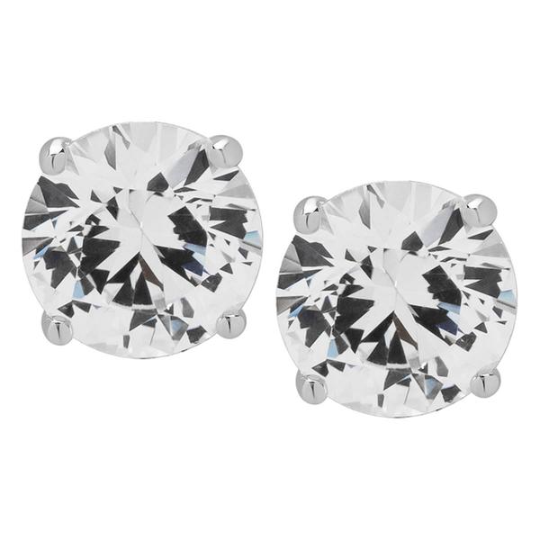 Gianni Argento Sterling Silver Lab Grown Sapphire Stud Earrings