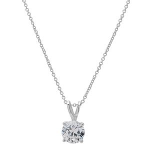 Gianni Argento Sterling Silver Lab Grown Sapphire 7mm Necklace
