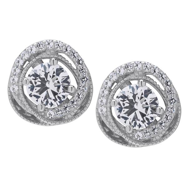Gianni Argento Sterling Silver Love Knot Stud Earrings