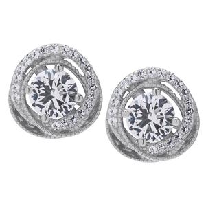 Gianni Argento Sterling Silver Love Knot Stud Earrings