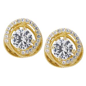 Gianni Argento 14kt. Yellow Gold Plated Love Knot Stud Earrings