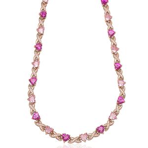Gianni Argento X And Heart Rose Gold Plated Necklace