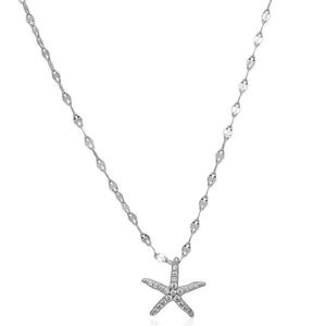 Gianni Argento Lab Grown White Sapphire Starfish Pendant