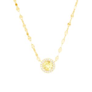 Gianni Argento Gold Plated Round Halo Necklace