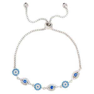 Gianni Argento Lab Created Sapphire Evil Eye Adjustable Bracelet alternate view