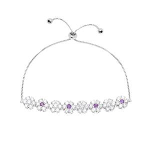 Gemstone by Gianni Argento Floral Adjustable Bracelet