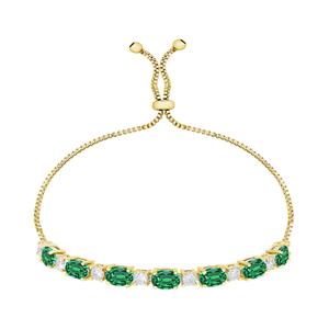 Gemstone by Gianni Argento Gold Oval Link Adjustable Bracelet